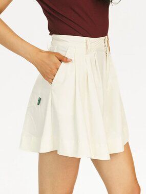 Fore All Women's Eleanor Golf Short Skort Angora Beige Size M NWT
